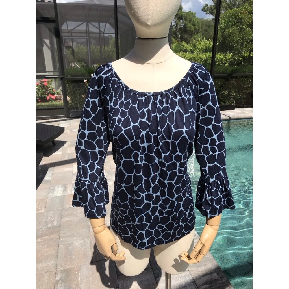 Micheal by Micheal Kors animal print top with flare sleeves size M